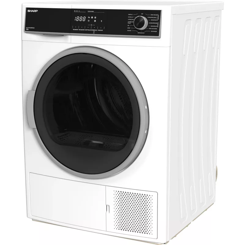 Sharp KD-HHH8S8GW3-DE veļas žāvētājs Brīvstāvoša Ielādēšana no priekšas 8 kg Balts