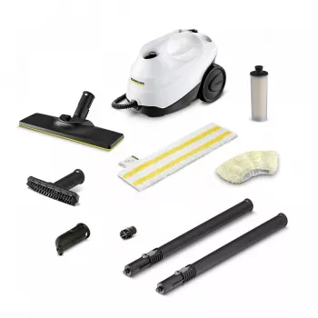 Cilindriskais tvaika tīrītājs Kärcher SC 3 EasyFix — 1900 W, 0,5 L tvertne, 3,5 bāri, 2,2 m šļūtene