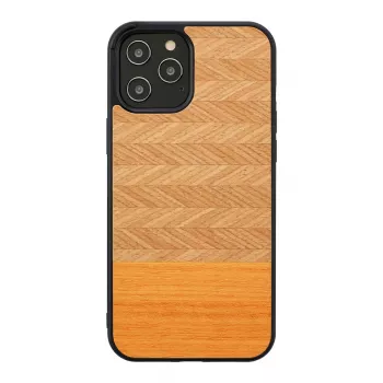 Aizsargapvalks Man and Wood iPhone 12 Pro Max — skujiņas arancia Melns