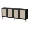 JUTA 4D kumode 4D 200x39,5x90 melns + linol calabria