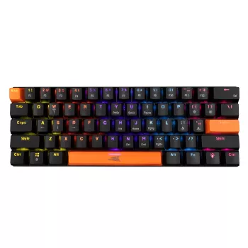 Mehāniskā tastatūra Baracuda Dolphin Melns US izkārtojums ar zilajiem slēdžiem