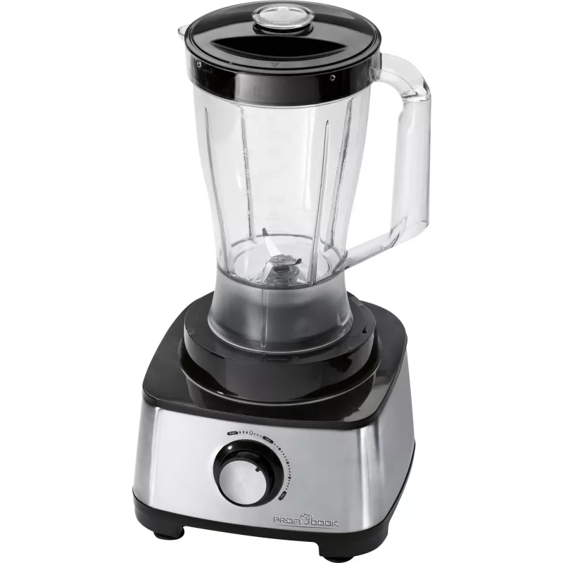 ProfiCook PC-KM 1063 virtuves kombains 1200 W 1,75 L melns, nerūsējošais tērauds