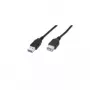 USB pagarinātāja kabelis DIGITUS AK-112331, 3 m, USB A spraudnis uz USB A sievišķo, USB 3.2 Gen 1, melns