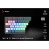 Spēļu klaviatūra Savio Phenix balta GAT RED PUD vadu bezvadu USB Bluetooth RGB LED