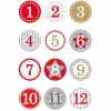HERMA Uzlīmes Adventes kalendārs 1-24 sarkans Ø 2 cm 24 gabali