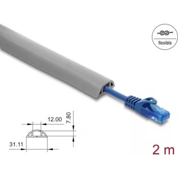 Kabeļu apvalks DELOCK 20766 pelēks PVC 1 gab.
