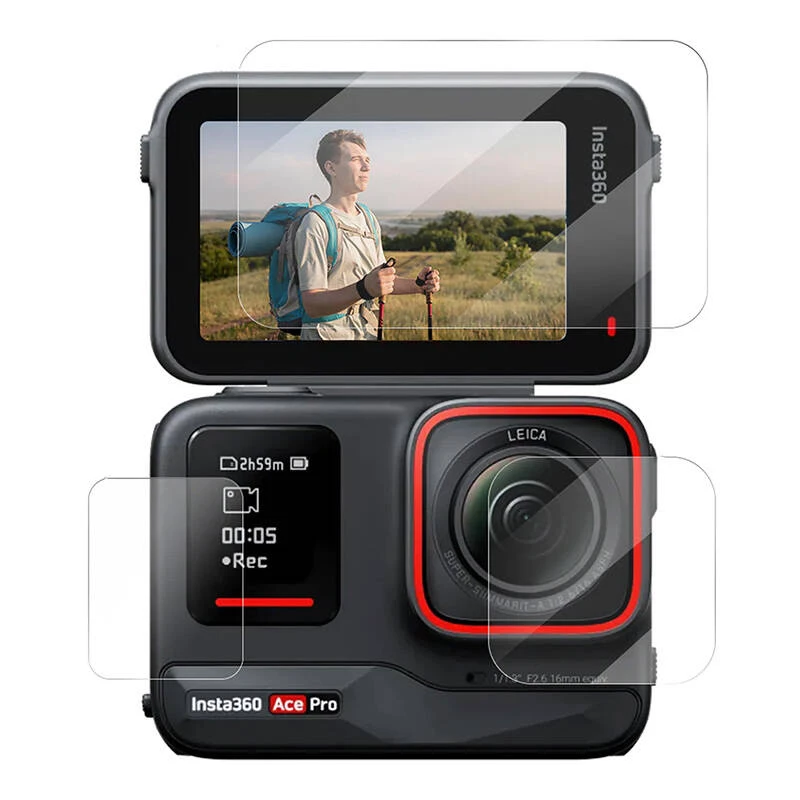 Rūdīta stikla ekrāna aizsargs Telesin S6-FLM-02-TIS priekš Insta360 Ace Pro Ace — modelis S6-FLM-02-TIS