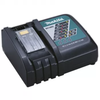 Makita DC18RC - Akumulatora lādētājs - 1 x akumulatora uzlāde - saderīgs ar Makita DCS553, DGA514, DGA901, DHP453, DHP482, DHS630, DLW140, DLX3179, DML815, LXT DBN500 (DC18RC)