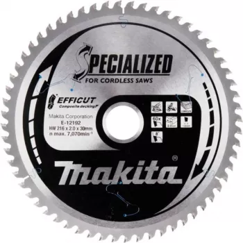 Makita Efficut - ripzāģa asmens - kokam, metālam, WPC (kokam un plastmasas kompozītmateriāliem)