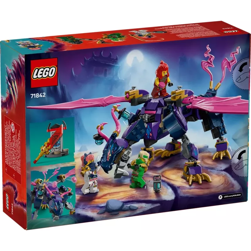 LEGO konstruēšanas rotaļlieta NINJAGO 71842 Rontu the Master Dragon — 381 detaļas, 4 minifigūras, izstādes modelis 130 mm