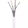 Wentronic Goobay CAT 6 tīkla kabelis, S/FTP (PiMF), balts, 100 m - CCA vara maisījums, AWG 23/1 (ciets), PVC (94223)