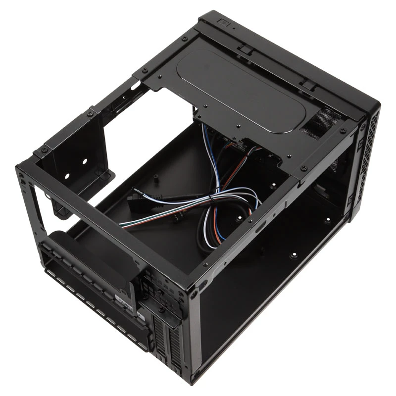 SilverStone SUGO 13 - Desktop - Mini-DTX - bez barošanas bloka (AT / PS/2) - Melns - USB/Audio (SST-SG13B-Q)