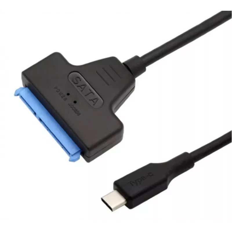 Gembird AUS3-03 USB-C uz 2,5 collu SATA diska adapteris, 0,2 m, melns