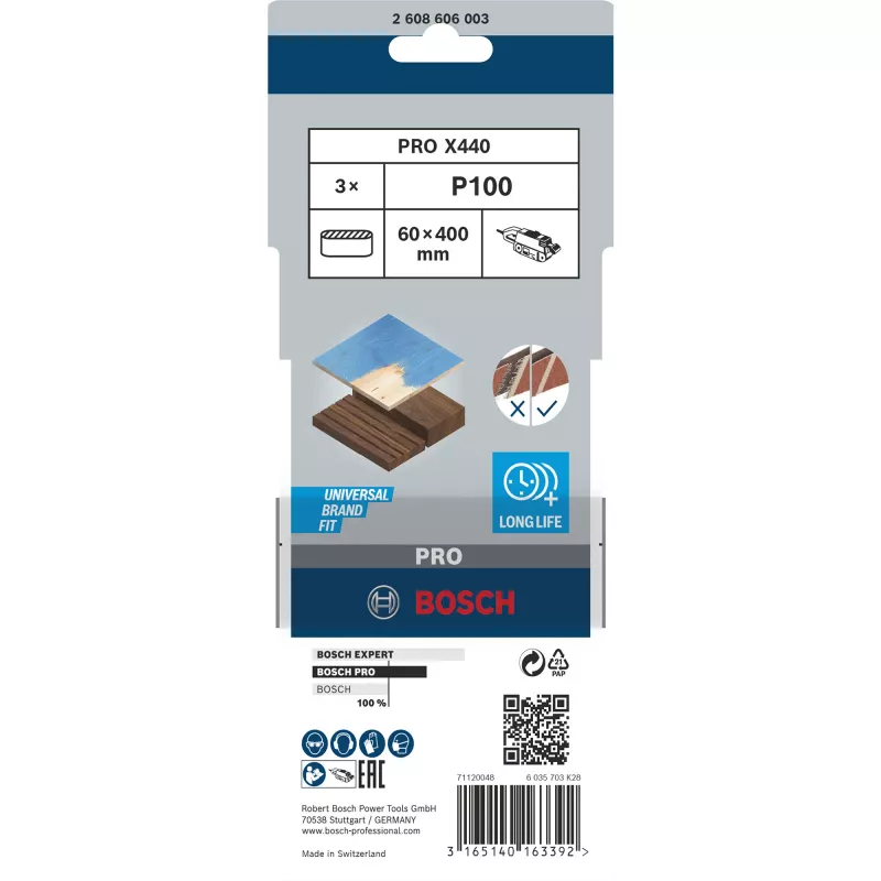 Bosch 2 608 606 003 slīpmašīnas piederums 3 gab.
