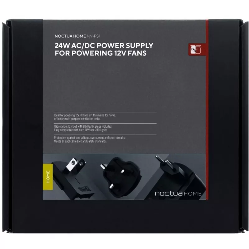 Barošanas adapteris iekštelpām Noctua NV-PS1 90-264V pasīvā dzesēšana melns