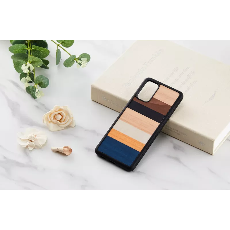 Telefona maciņš man and wood Galaxy S20+ melns — aizsargājošs aizmugures vāciņš Samsung Galaxy S20+