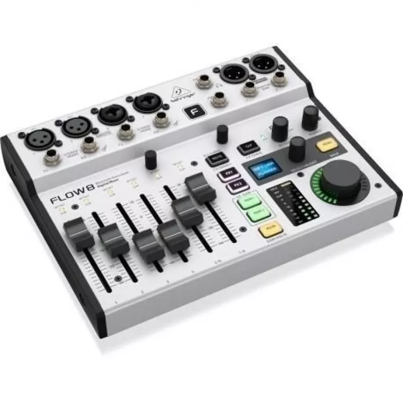 Digitālais mikseris Behringer FLOW 8 — 8 kanālu USB audio interfeisa mikseris