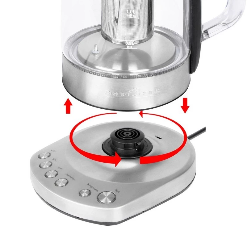 Proficook elektriskā bezvadu stikla tējkanna PC-WKS 1167