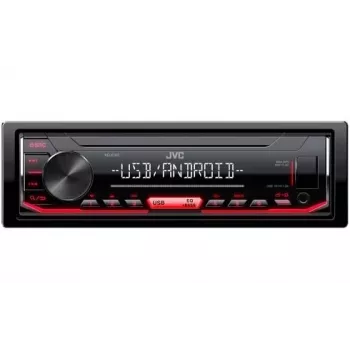 Automašīnas digitālais multivides uztvērējs JVC KD-X162 1 DIN, 200 W, 24 bitu DAC, FLAC/MP3/WAV/WMA, priekšējais USB Type-A, 3,5 mm, LCD 2 rindiņas, Melns