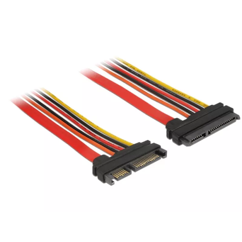 SATA kabelis DeLOCK 84917 0,1 m SATA 22 kontaktu oranžs sarkans dzeltens