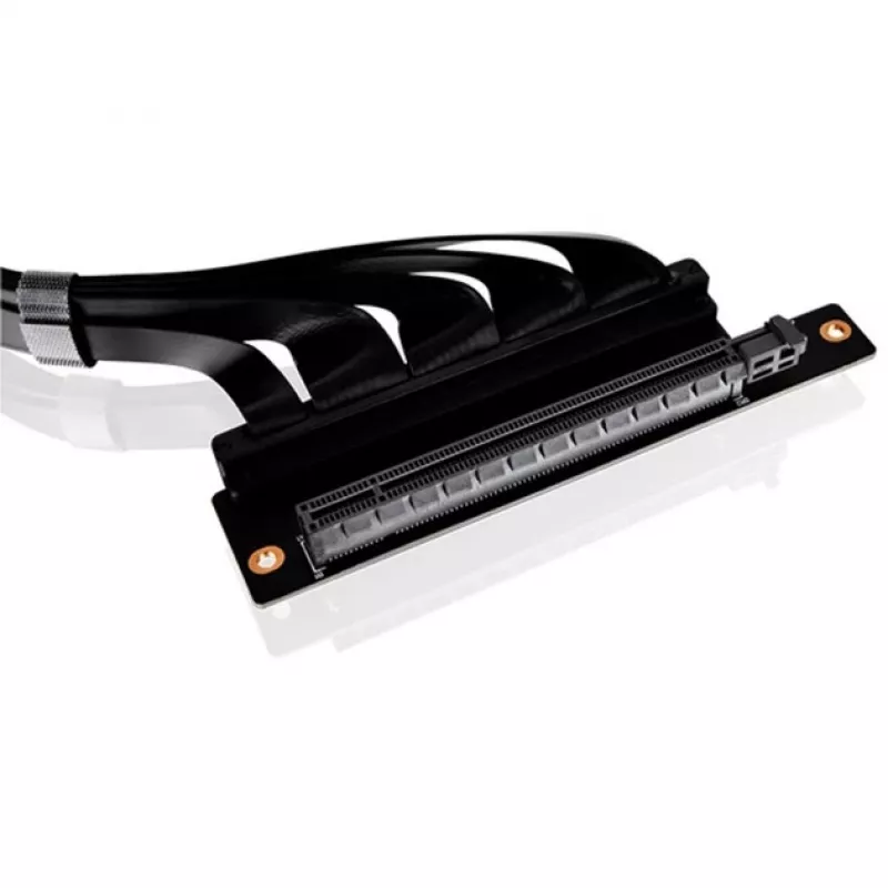 Thermaltake PCI-E 4.0 dubultais 90 grādu riser kabelis, 40 cm, melns