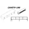 TV skapis cama meble VERA 190x40x50 cm — matēti melna virsma un rāmis