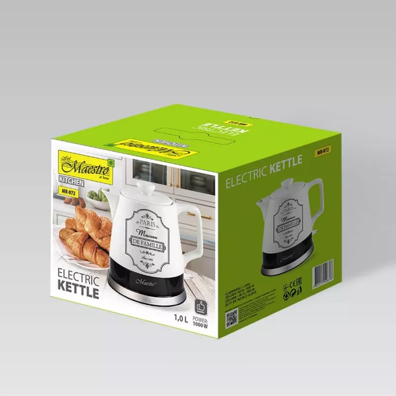 Feel-Maestro MR-072 elektriskā tējkanna 1,2 L Balta 1200 W