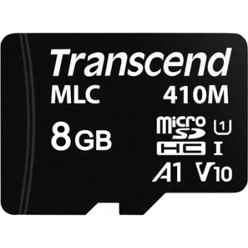 Transcend 410M zibatmiņas karte 8 GB A1 Video Class V10 UHS-I U1 Class10 microSDHC UHS-I