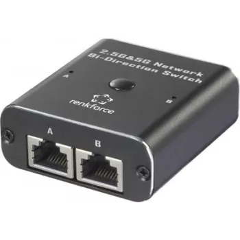 Renkforce RF-EW-700 tīkla slēdzis RJ45 2 porti 5 GBit/s USB barošanas avots (RF-6736628)
