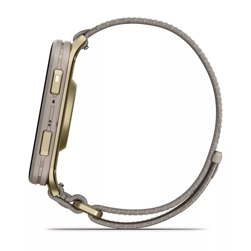 Viedpulkstenis GARMIN Venu X1 — 5,08 cm (2 collu) AMOLED 448×486 pikseļi, skārienekrāns, Wi‑Fi, GPS, neilona siksniņa, 34 g