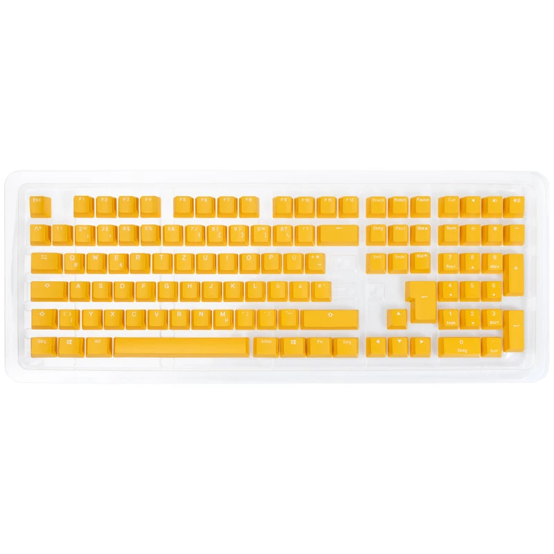 Taustiņu vāciņu komplekts Ducky DKSA109-DEPDYDYYWO1 dzeltens PBT dubultās izliešanas DE izkārtojums 109 taustiņi