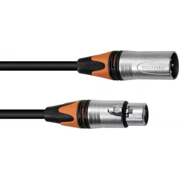 XLR kabelis PSSO 3 kontaktu, 3 m, melns, Neutrik savienotāji