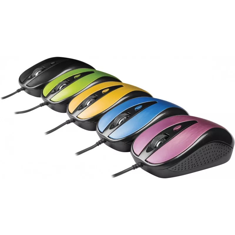 USB vadu pele, 4 pogas, optiska, simetriska, zila
