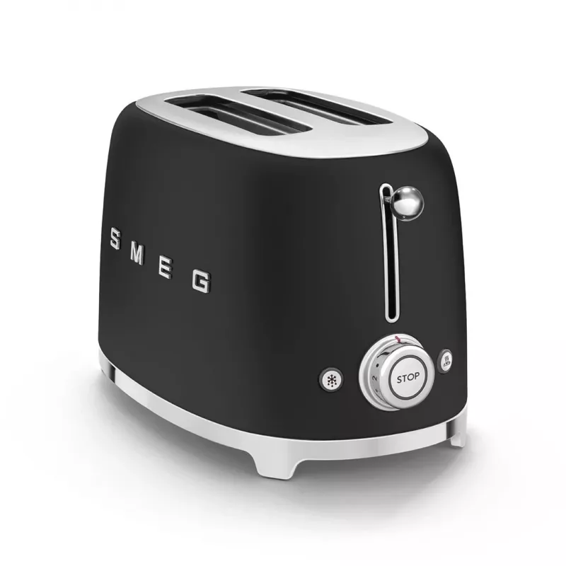 Toaster Smeg 50's Style TSF01BLMEU 2 šķēles melns nerūsējošais tērauds