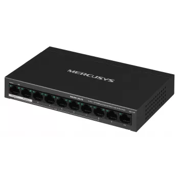 Slēdzis Mercusys MS110P 10 porti 10/100Mbps POE+ 8 porti (Versija 1.0)