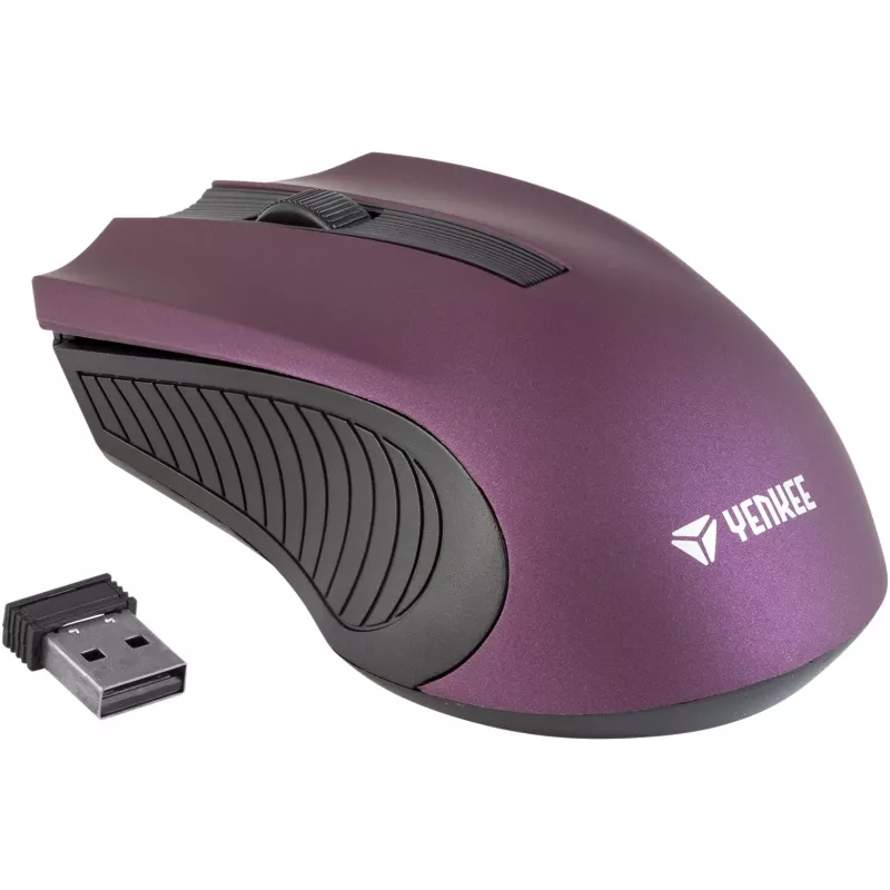 2.4 GHz optiskā simetriskā bezvadu pele, 3 pogas, violeta