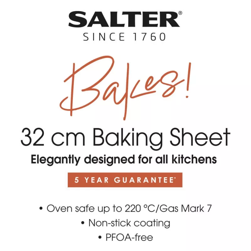 Cepamā plāts Salter BW12560EU7 32 cm, ar nepiedegošu pārklājumu, oglekļa tērauds