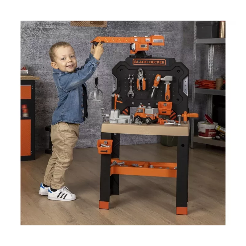Bērnu darbnīcas rotaļlieta SMOBY Bricolo Builder 7600360741 - Celtniecības instrumentu komplekts lomu spēlēm