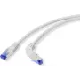 Renkforce RJ45 RJ45 savienojuma kabelis CAT 6a S/FTP 10,00 m pelēks 90° lejup vērsts (RF-4892538)