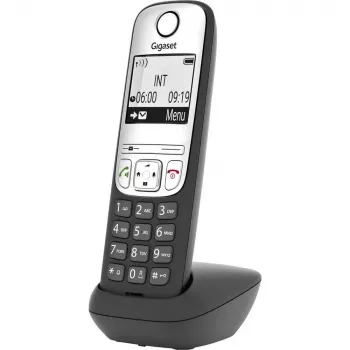 Gigaset A690HX Analog/DECT telefons ar zvanītāja ID, melns, sudrabs