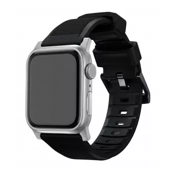 Pulksteņa siksniņa Nomad Rugged Strap Melns Connectoor Silver 42/44/45/49 mm