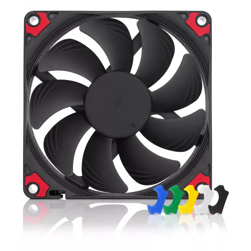 Noctua NF-A9x14 HS-PWM CH.BK.S 92 mm plāns PWM datora korpusa ventilators, 12 V, 600–2500 RPM, 57,5 m³/h, 14 mm biezums