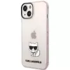 Karl Lagerfeld KLHCP14MCTRI Iphone 14 Plus / 15 Plus 6.7 Hardcase Rozā / Rozā Caurspīdīgs Choupette Korpuss
