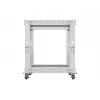 19 collu atvērtais statīvs LANBERG 12U, regulējams dziļums 600–1100 mm, pelēks