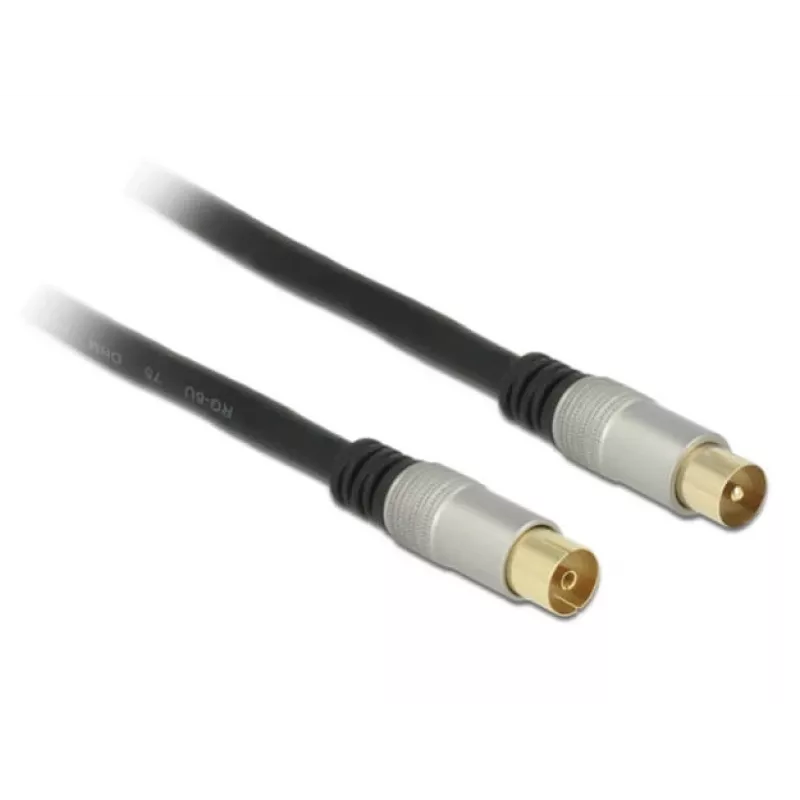Koaksiālais kabelis RG-6/U DeLOCK 88946 2m IEC melns