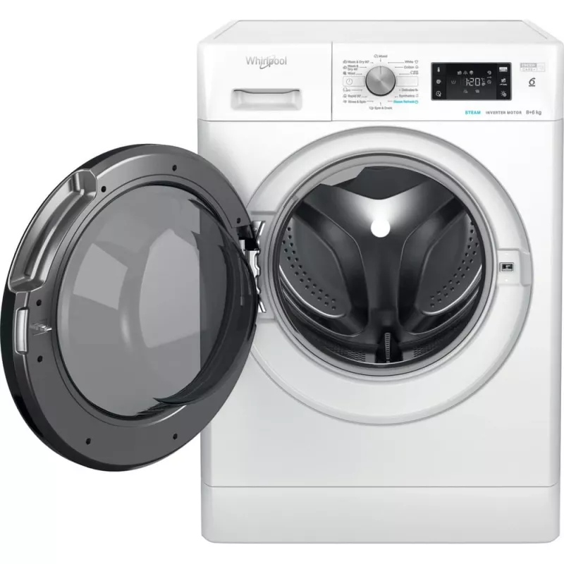 Whirlpool FFWDB864349BVEE veļas mazgāšanas un žāvēšanas iekārta 8 kg / 6 kg 1400 RPM