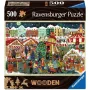 Puzle Ravensburger Wooden Puzzle Christmas Market — 500 gab., koka gabali