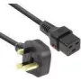 ACT strāvas vads UK vīrišķais - C19 IEC fiksators melns 2 m PC1214 230V 16A