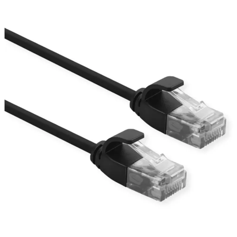Tīkla kabelis ROLINE 21.15.3954 RJ-45 Cat6a 1.5 m Melns