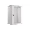 Lanberg pie sienas stiprināms instalācijas statīvu skapis 19'' 18U 600x450mm pelēks (stikla durvis)